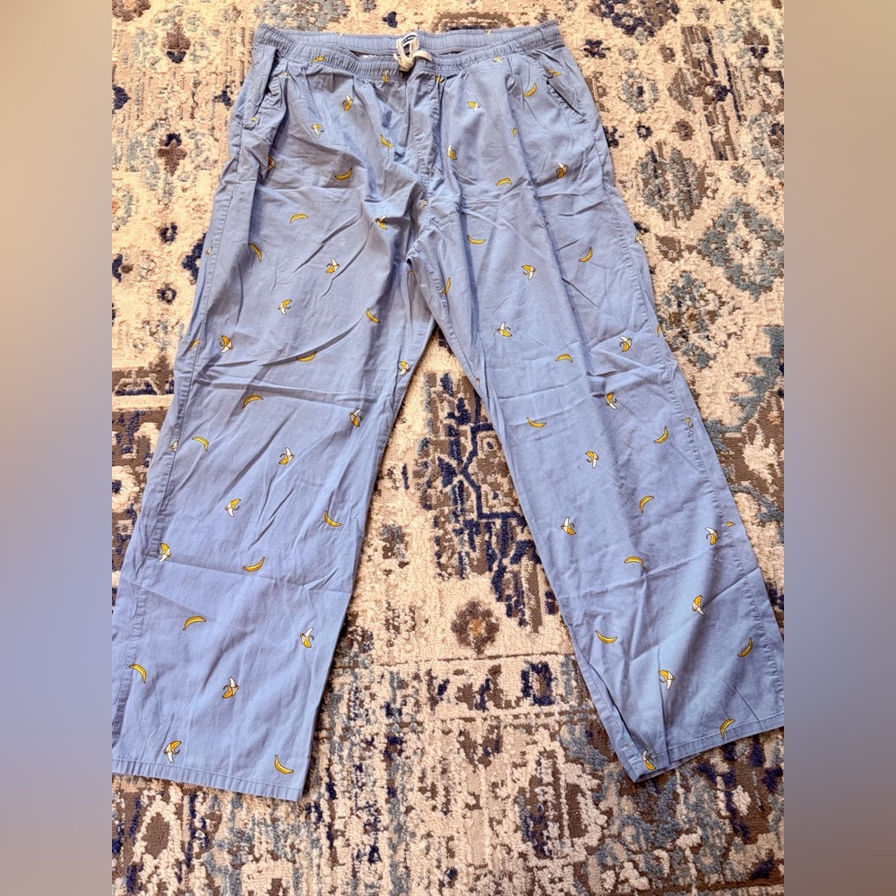 Old Navy Blue Chinos with Banana Pattern